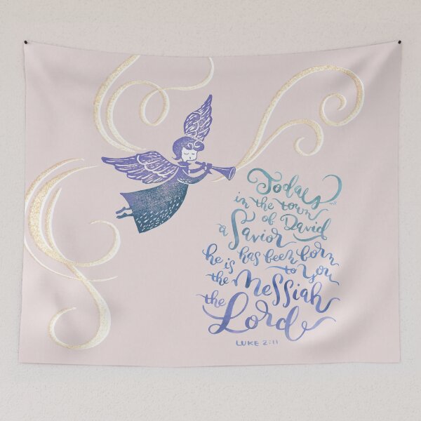Item preview, He is the Messiah - Luke 2:11 / antique rose - Christmas designed and sold by joyfultaylor.
