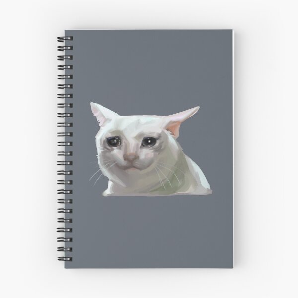 Item preview, crying sad cat designed and sold by WormLasagna.