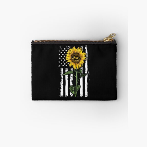 Item preview, American Flag Art Sunflower Flip Flop Hippie Apparel Women designed and sold by Buchanan445.