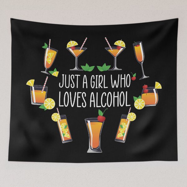 Item preview, Just a Girl Who Loves Alcohol | Cocktail Drinker Lover Gift designed and sold by trendo.