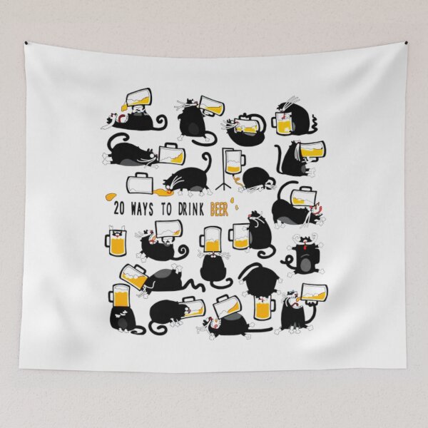 Item preview, 20 Ways To Drink Beer Funny Cat Drinking Beer designed and sold by JonesErin.