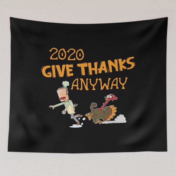 Item preview, 2020 Give Thanks Anyway Funny Thanksgiving Chef Turkey designed and sold by Ludmila58.
