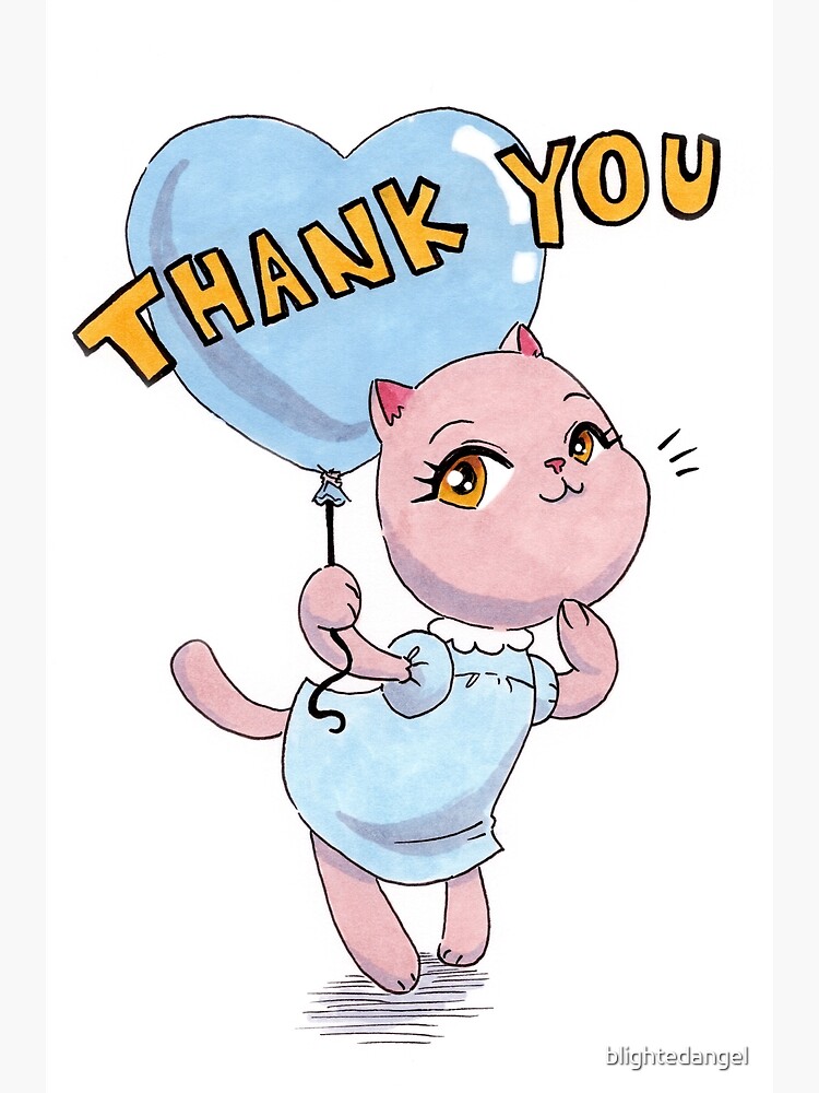 "Thank You Kitty" Metal Print by blightedangel Redbubble