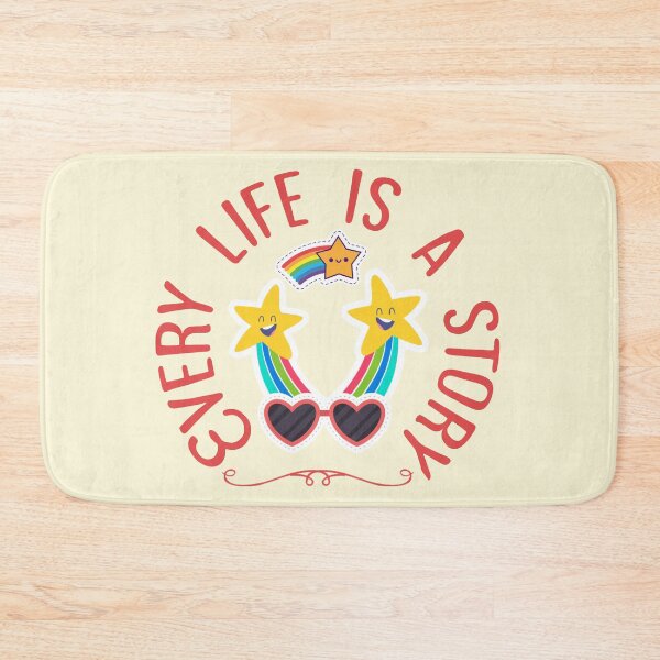 Item preview, Every life is a story - cute and colorful rainbow design with text designed and sold by feel-free-store.