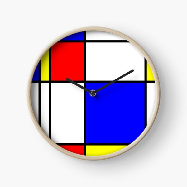 Piet Mondrian-Inspired 1 Clock