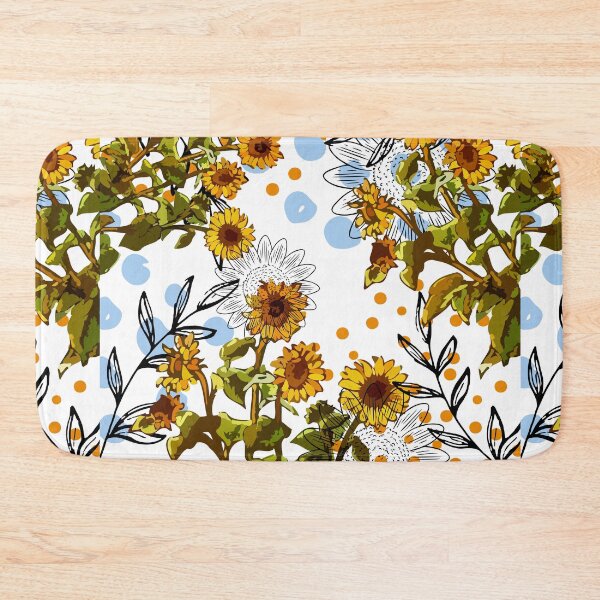 Item preview, Sunflower Blue Orange Yellow Jungle designed and sold by BohoMoon.
