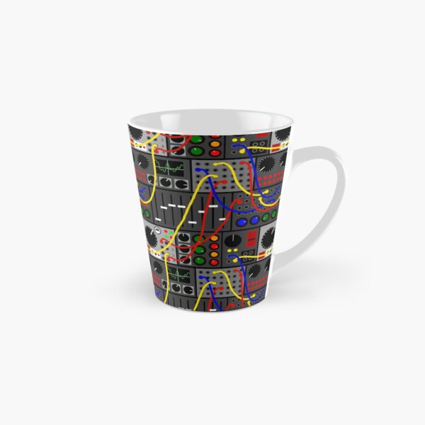 Vista previa del artículo con la obra «Sintetizador modular con cables», diseñado y vendido por JesseIrwinArt.