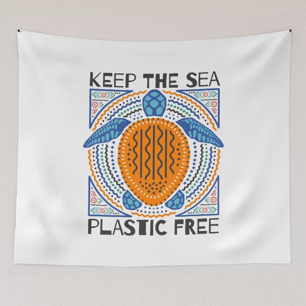 Item preview, Keep the Sea Plastic Free - Boho Turtle Lover Gift designed and sold by Bangtees.