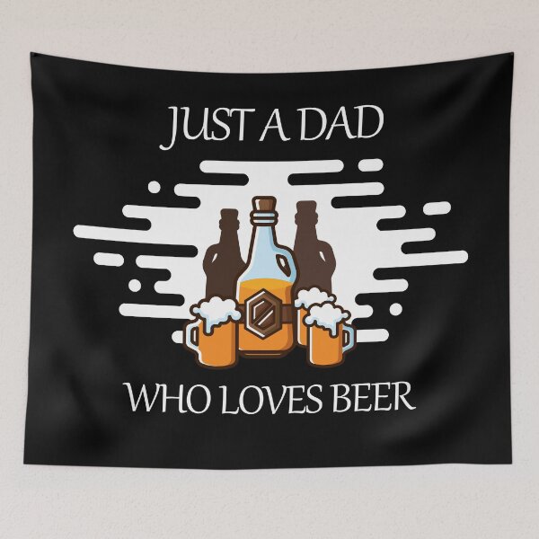 Item preview, Just a Dad Who Loves Beer | Alcohol Drinker Lover Gift designed and sold by trendo.