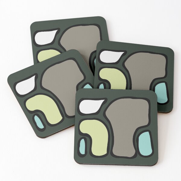 Item preview, Frosted Herbs 4 color chubby shapes designed and sold by Chubuter.