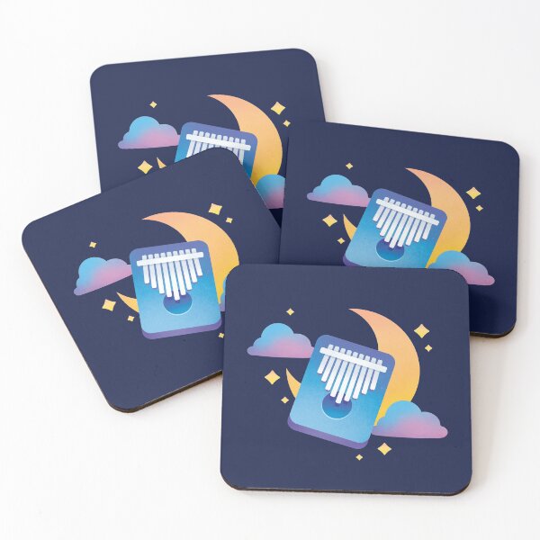 Item preview, Kalimba Blue Night Moon Stars designed and sold by supermara.