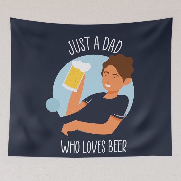 Item preview, Just a Dad Who Loves Beer | Alcohol Drinker Lover Gift designed and sold by trendo.