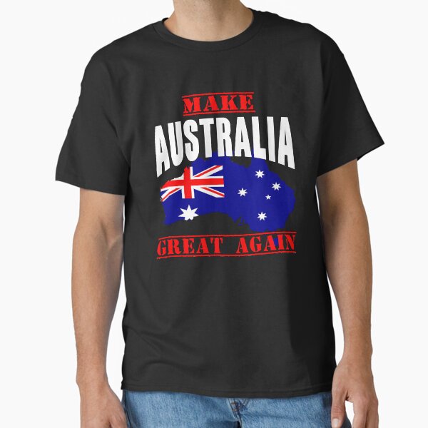 Vista previa del artículo con la obra «Make Australia Great Again - Cool Australia Map Flag», diseñado y vendido por leo121687.
