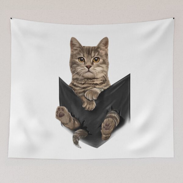 Item preview, Brown Cat Sits in Pocket  designed and sold by casey411.