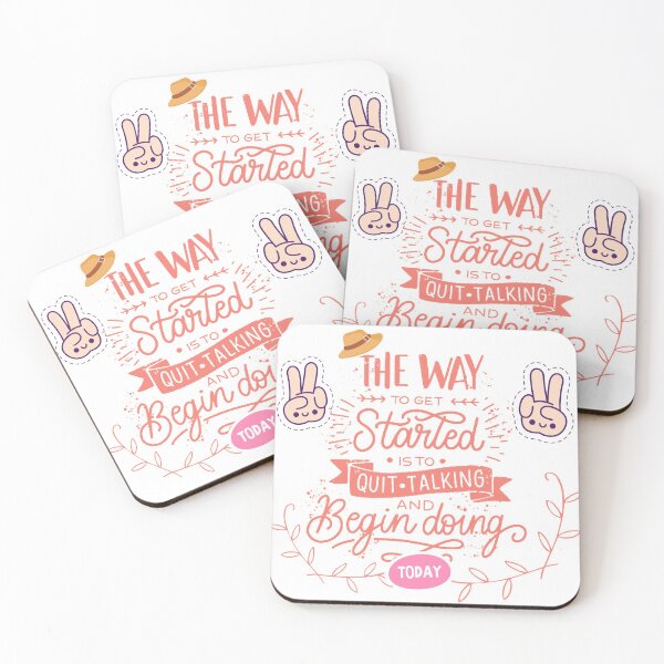 Item preview, The way to get started is to quit talking and begin doing - text art designed and sold by feel-free-store.