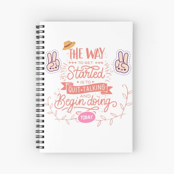 Item preview, The way to get started is to quit talking and begin doing - text art designed and sold by feel-free-store.