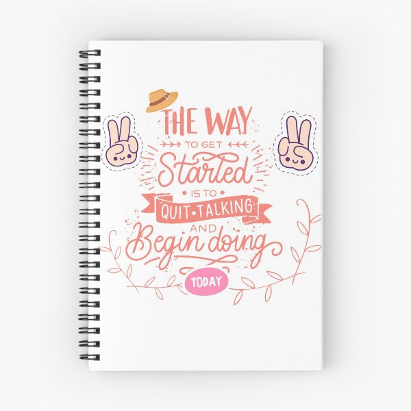 Item preview, The way to get started is to quit talking and begin doing - text art designed and sold by feel-free-store.