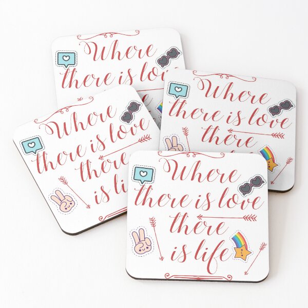 Item preview, Where there is love there is life - Quote Text graphic designed and sold by feel-free-store.