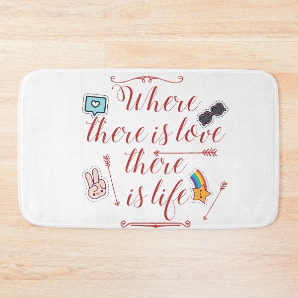 Item preview, Where there is love there is life - Quote Text graphic designed and sold by feel-free-store.