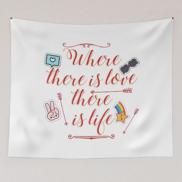 Item preview, Where there is love there is life - Quote Text graphic designed and sold by feel-free-store.