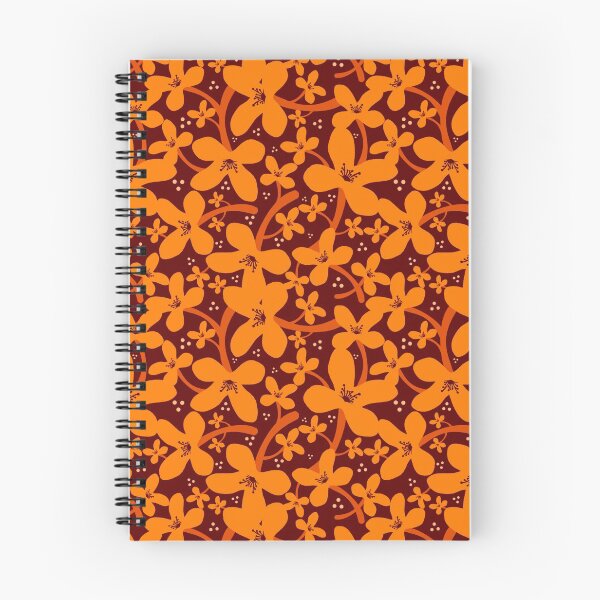 Item preview, Kinmokusei | Osmanthus Flower | Fragrant Olive Tree | Sweet Olive | Oloroso Osmanthus | Printed Floral Pattern | Orange, Brown designed and sold by Lily Bradley.