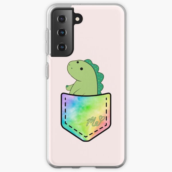 Moriah Elizabeth pickle the dinosaur inside pocket cute rainbow Samsung Galaxy Soft Case