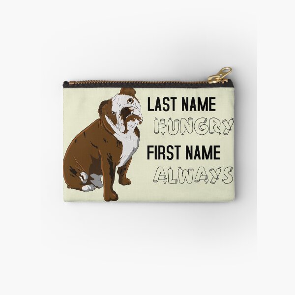 Artikelvorschau, Nachname hungrig Vorname immer englische Bulldogge sitzen entworfen und verkauft von mikels.