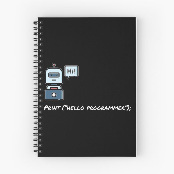 Aperçu de l'œuvre Print Hello Programmer (couleur blanc) créée et vendue par Stornu2Ruedas.