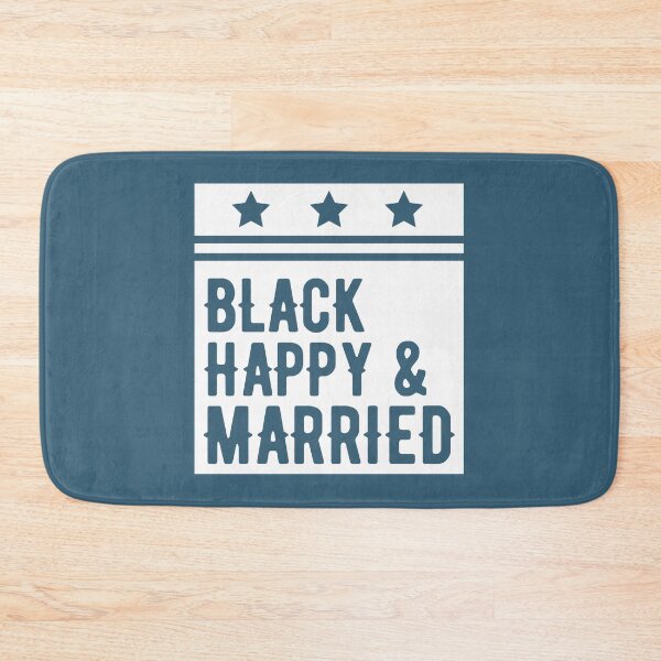 Item preview, Black Happy & Married Funny Wedding Gifts  designed and sold by alenaz.