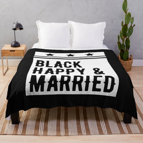 Item preview, Black Happy & Married Funny Wedding Gifts designed and sold by alenaz.