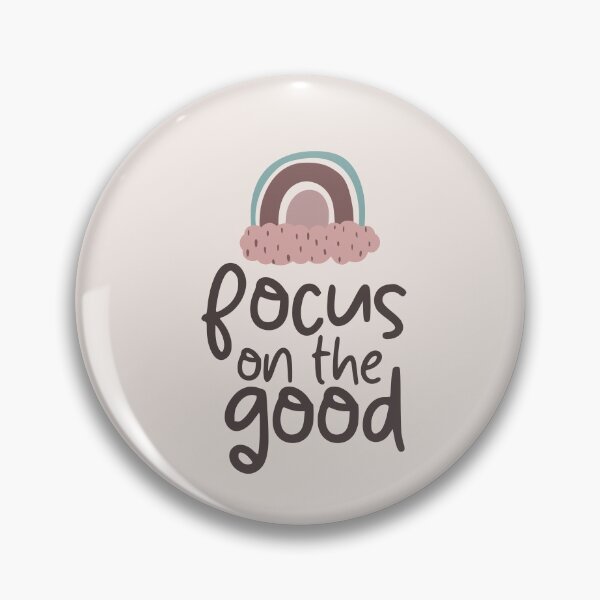 Item preview, Focus On The Good Boho Cute Pink Neutral Rainbow Print designed and sold by zedonee.