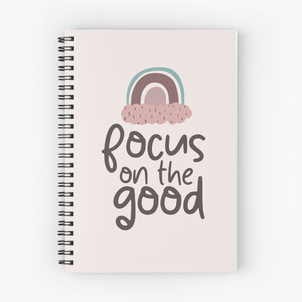 Item preview, Focus On The Good Boho Cute Pink Neutral Rainbow Print designed and sold by zedonee.