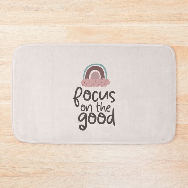Item preview, Focus On The Good Boho Cute Pink Neutral Rainbow Print designed and sold by zedonee.