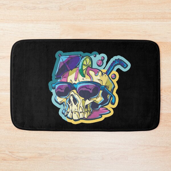 Item preview, Colorful Synthwave Cocktail Skull designed and sold by supermara.