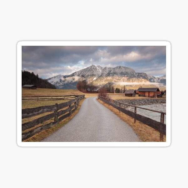 Bavarian Alps Path - 1/4 Sticker