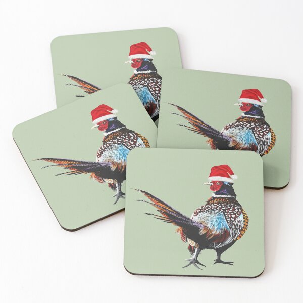 Item preview, Christmas Pheasant - Festive pheasants - game bird-  Christmas Pheasant art  designed and sold by IslesArt.