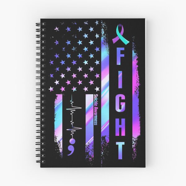 Item preview, Cool Fight With Suicide Prevention American Flag Semicolon Awareness designed and sold by tuanitus.
