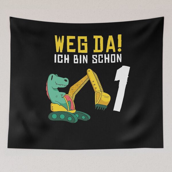 Item preview, Kinder 1. Geburtstag Bagger Dino Dinosaurier  designed and sold by JonasDesign.