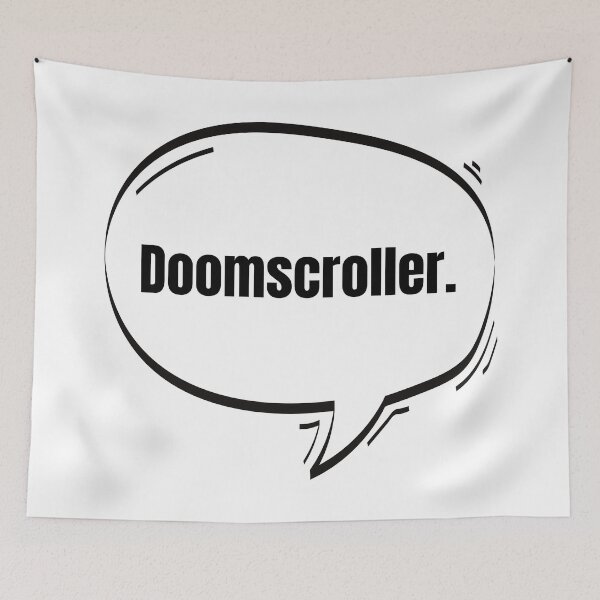 Item preview, Doomscroller Text-Based Speech Bubble designed and sold by Nathalie Aynié.