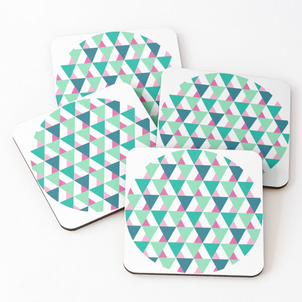 Item preview, Festive Triangle Pattern - Green & Pink Shades designed and sold by belly-e-luna.