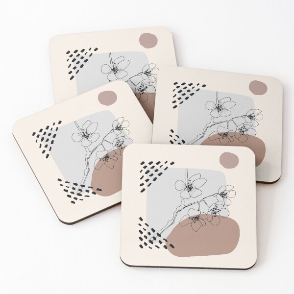 Item preview,  Flower Blossom Abstract Shapes Warm Toned  Boho Design designed and sold by zedonee.