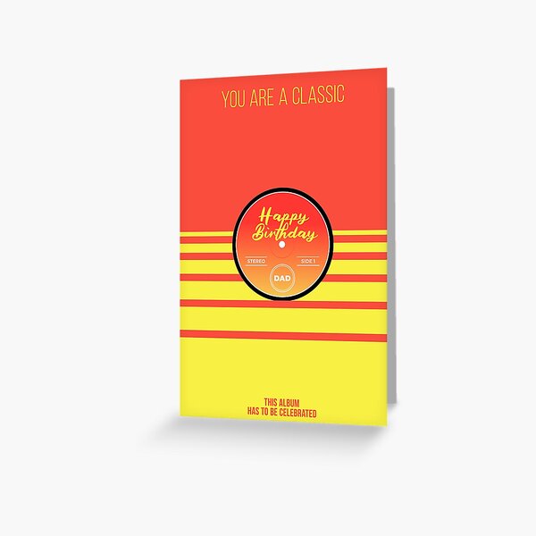 vinyl birthday card | happy birthday dad Greeting Card
