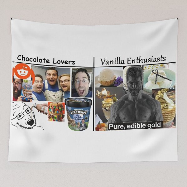 Item preview, Chocolate Lovers vs Vanilla Enthusiasts designed and sold by shitpostanon.