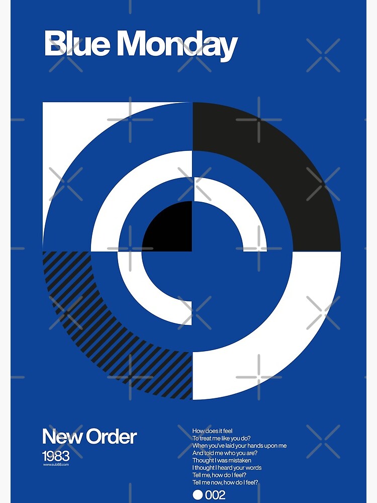 Blue Monday - New Order Typographic Poster by sub88