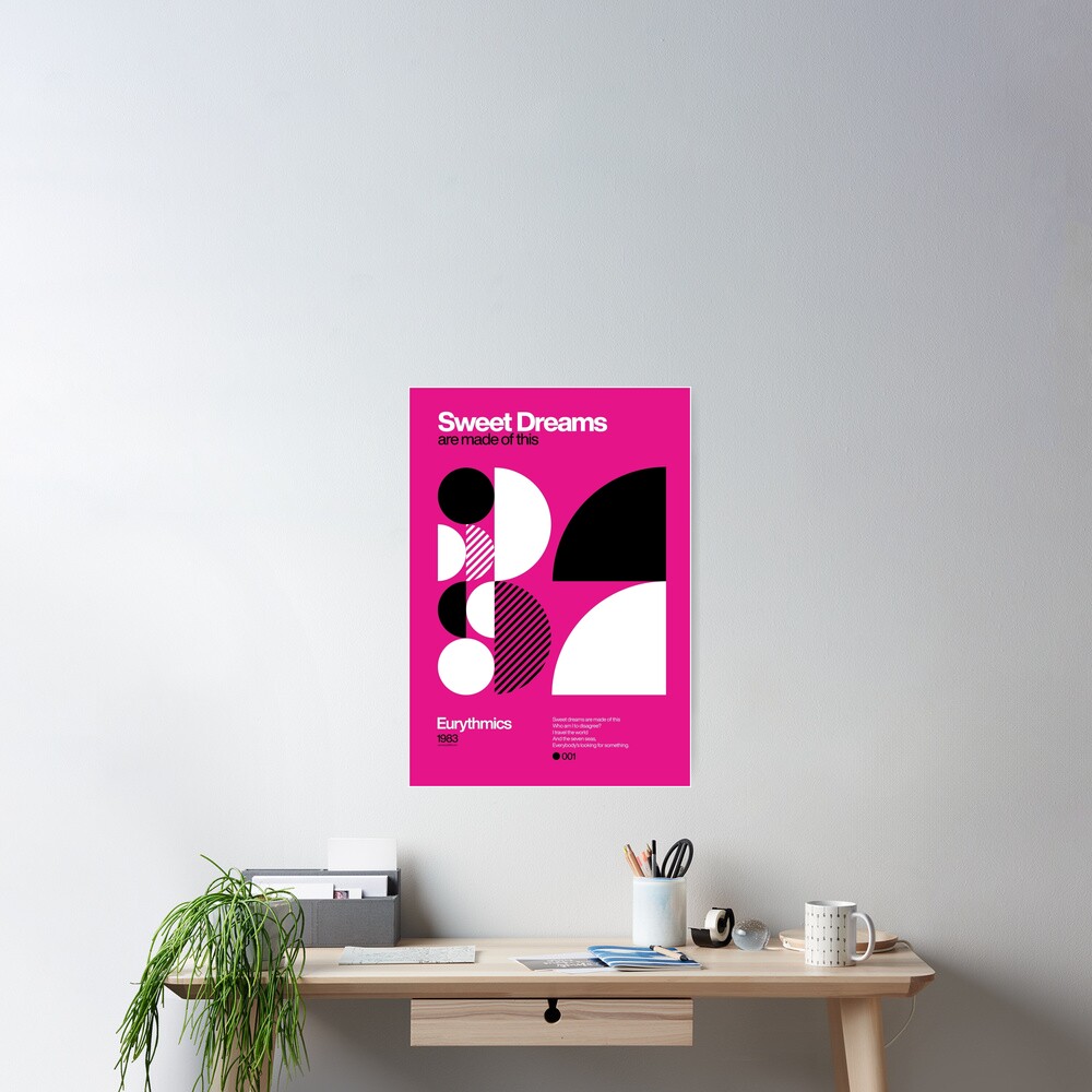 Sweet Dreams (Are Made of This) - Eurythmics Typographic Poster Poster