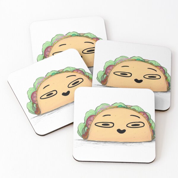 Item preview, Taco with a funny face designed and sold by Safawoodsart.