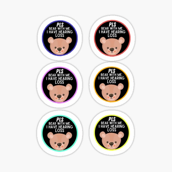 Hearing impaired cute bearr Sticker