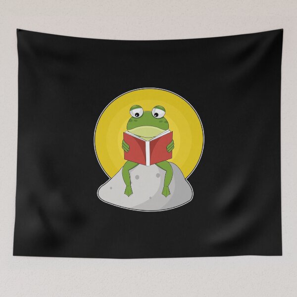 Item preview, Frog on Stone with Book designed and sold by Snabdesign84.