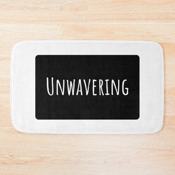 Item preview, Unwavering Text Typography Landscape Black Rectangle designed and sold by leomooncreates.