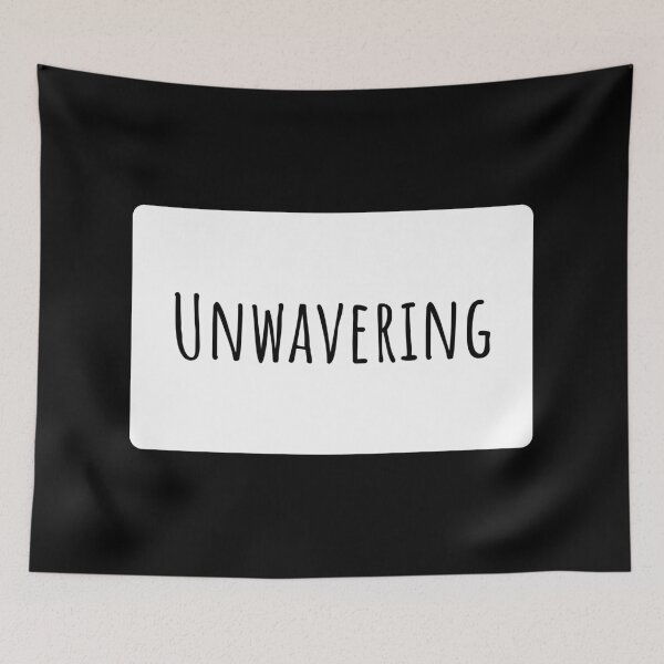 Item preview, Unwavering Text Typography Landscape White Rectangle designed and sold by leomooncreates.